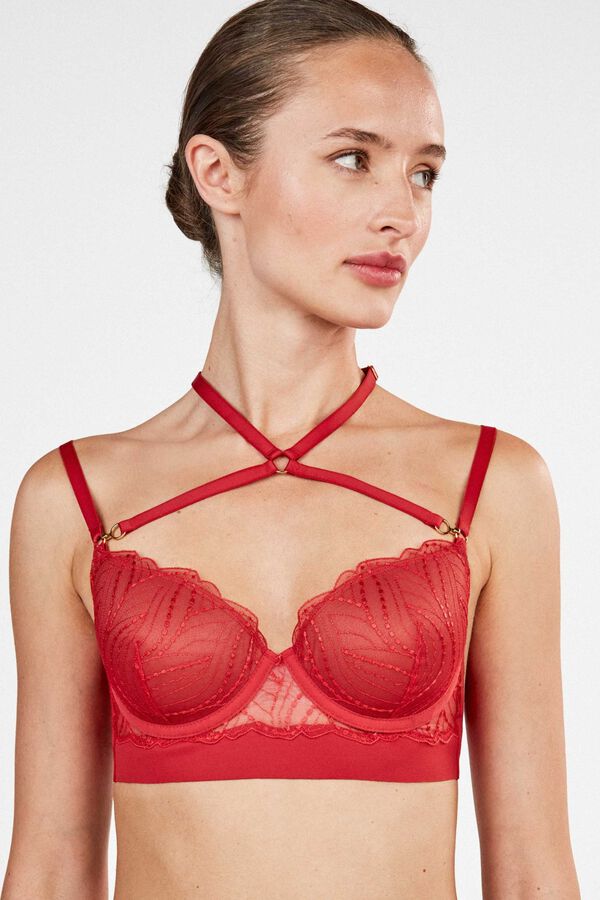 Gisela Lace full cup bra burgundy