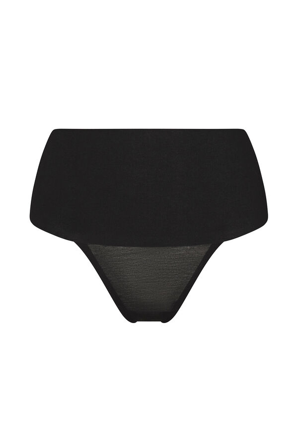 Spanx Tanga moldeador invisible algod&oacute;n negro