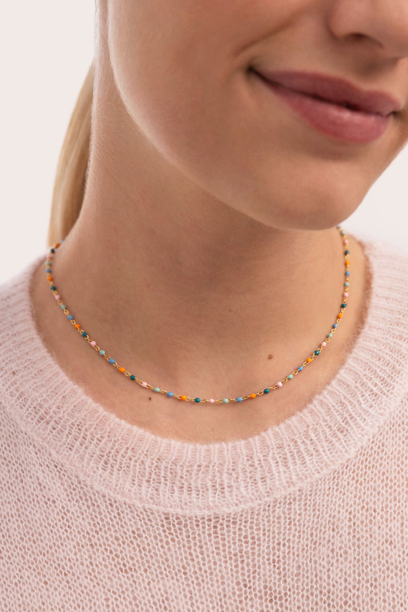 Singularu Goldfarbene Dots Alpine Halskette BEACHWEAR