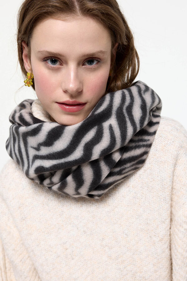 Pieces Bufanda fina de cebra blanco