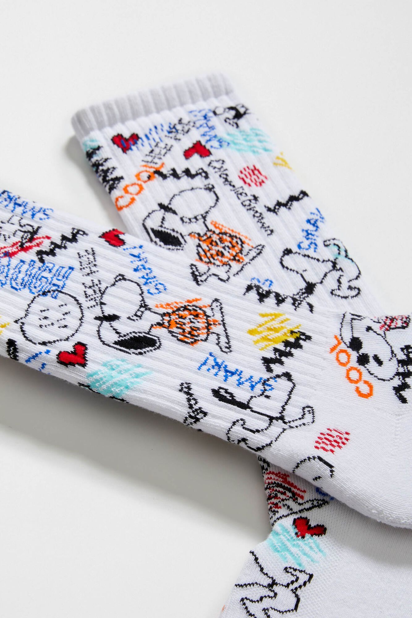 Besocks Meias altas desportivas Snoopy em algod&atilde;o org&acirc;nico