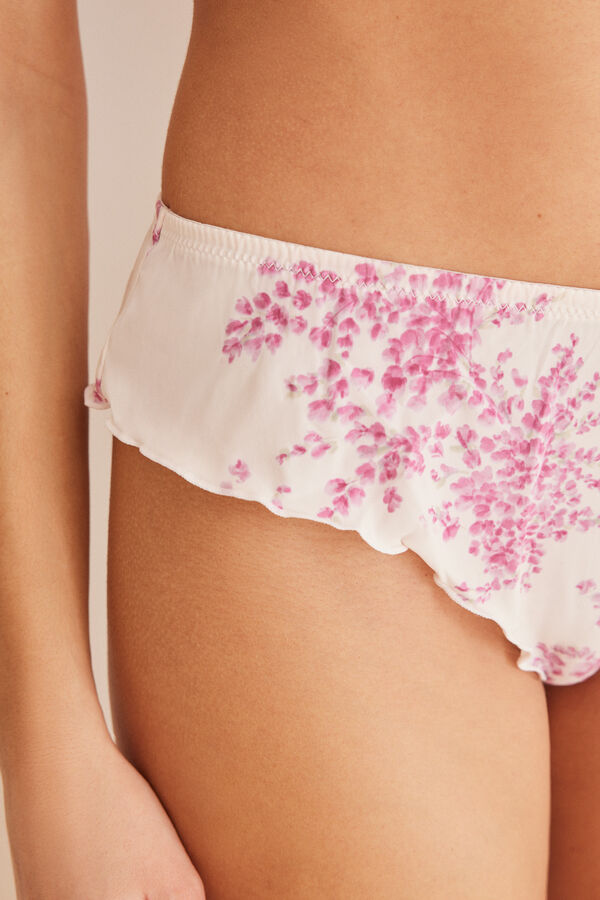 Womensecret Pink floral high-rise shorty briefs pink