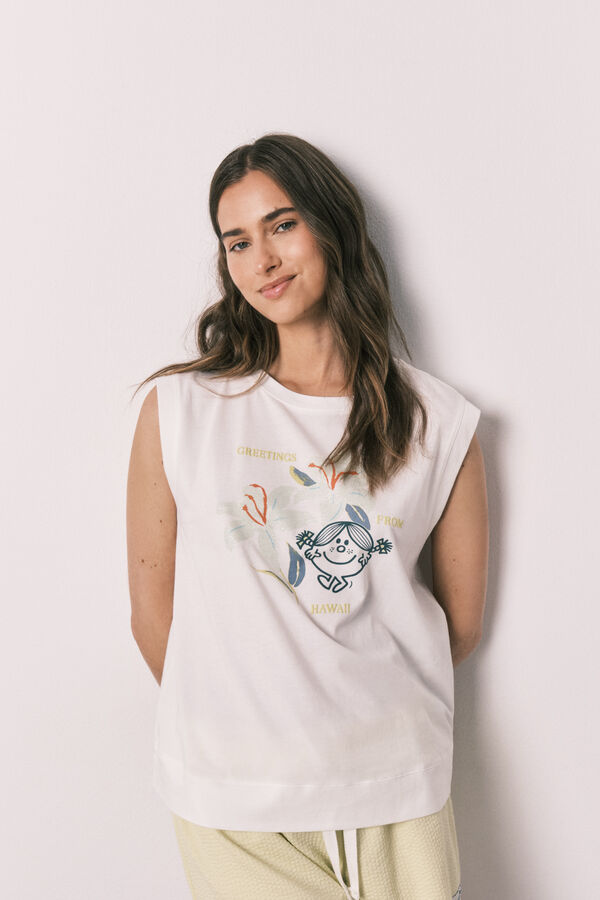 Women'secret Kratka pidžama bez rukava Little Miss&trade; Bež