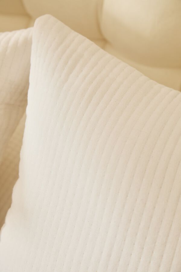 Calma House Baumwoll-Kissenbezug 60x60 Wei&szlig;