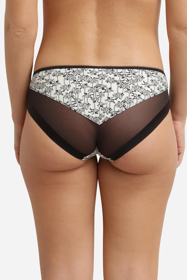 DIM Microfibre and mesh classic panty white