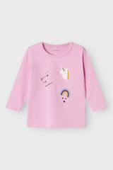 Womensecret Rainbow unicorn baby girl t-shirt Ljubičasta