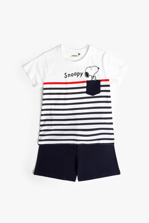 Womensecret PEANUTS Sail With Me short-sleeved pyjamas for boys blue