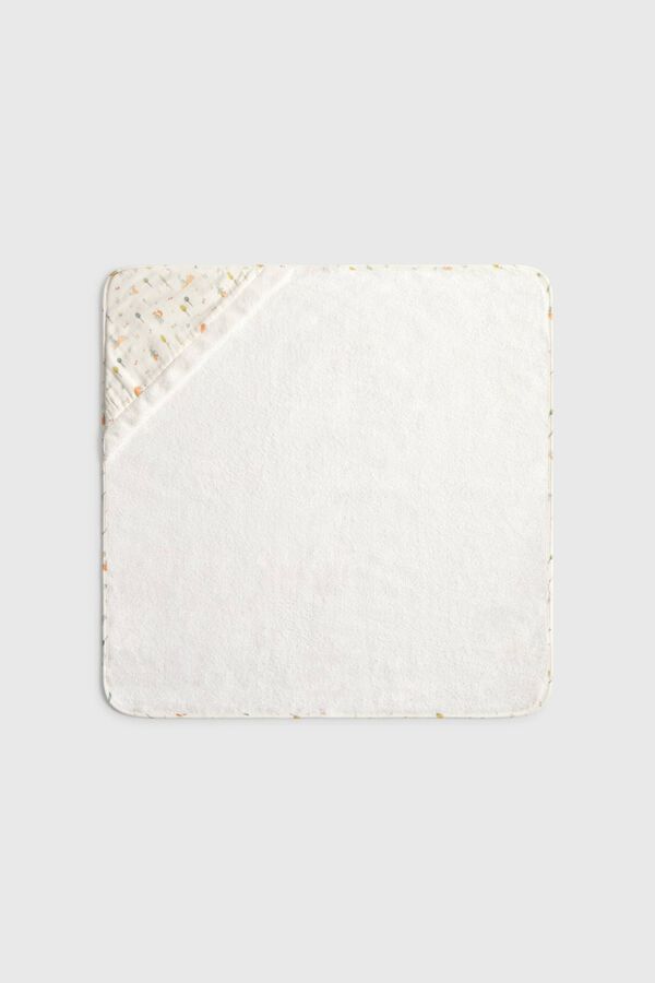 Textura Forest print hooded towel nude