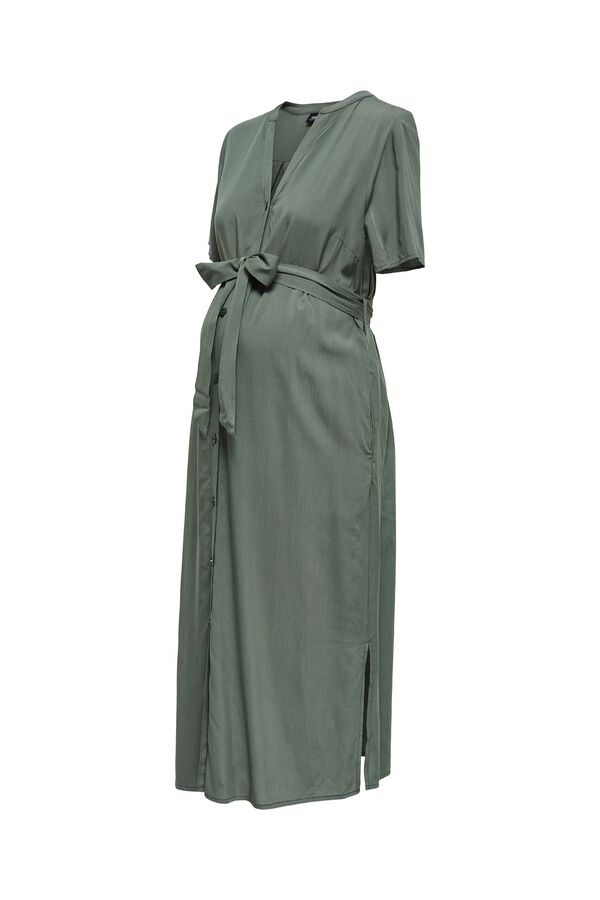 Only Maternity Maternity dress with belt printed