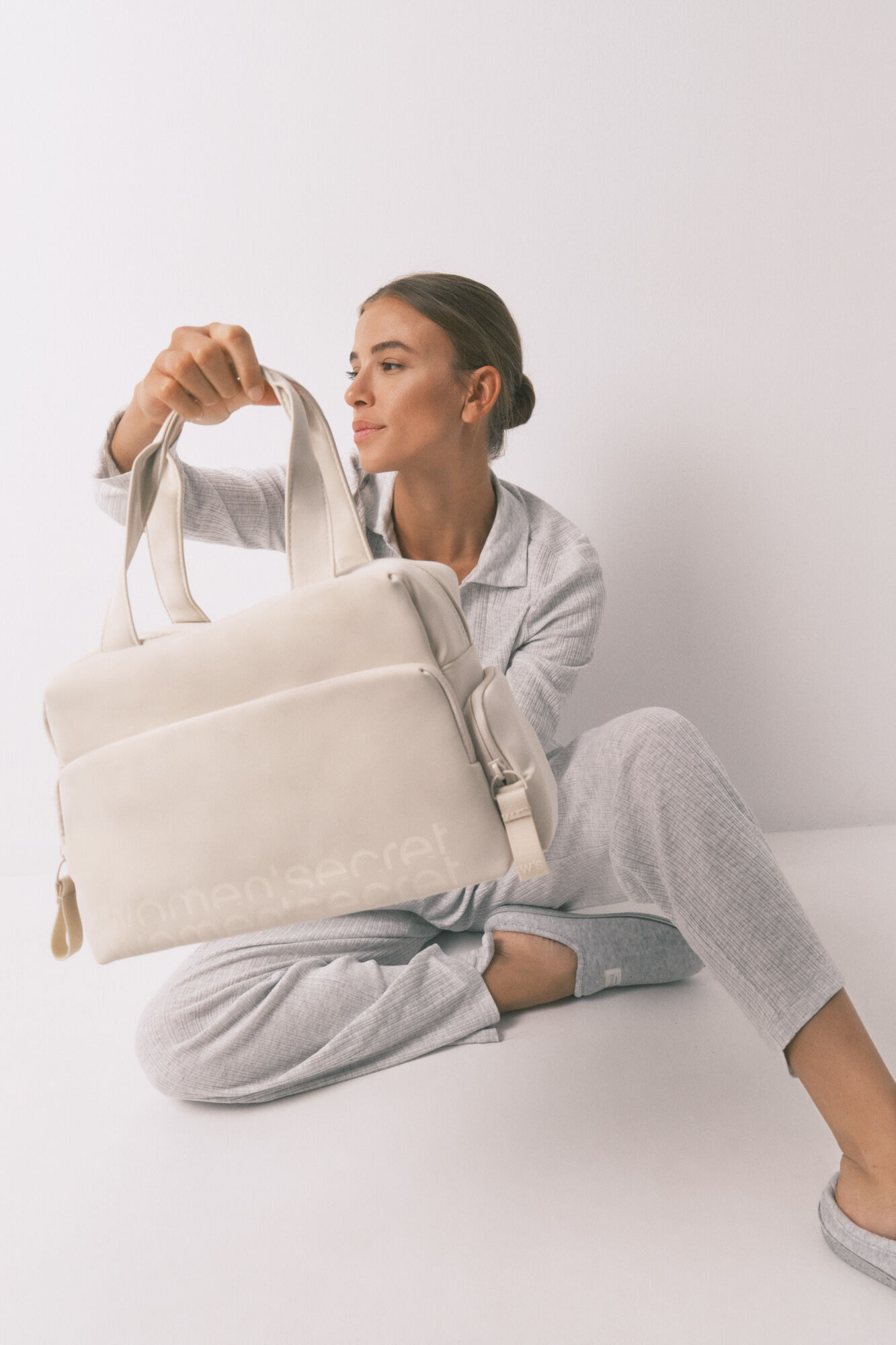 Women'secret Neceser grande rubber beige