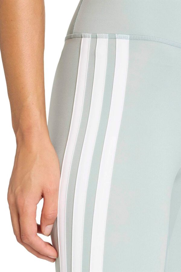 Adidas Mallas 3/4 deportivas 3 bandas Optime verde