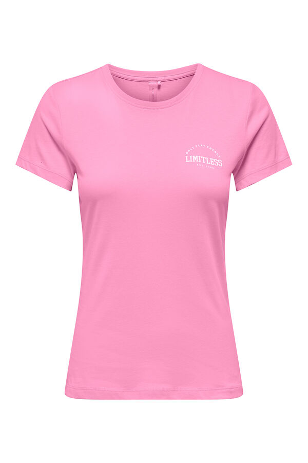 Only Play Camiseta deportiva b&aacute;sica algod&oacute;n rosa