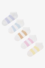 Penti Pack 5 calcetines cortos rayas estampado