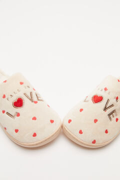 Womensecret Hearts slippers beige