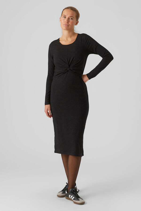 Womensecret Dual function jersey-knit maternity midi dress noir