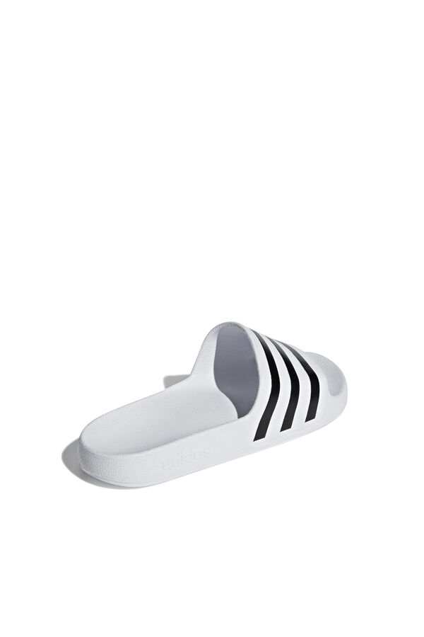 Adidas Adilette 3-stripe slide sandals white