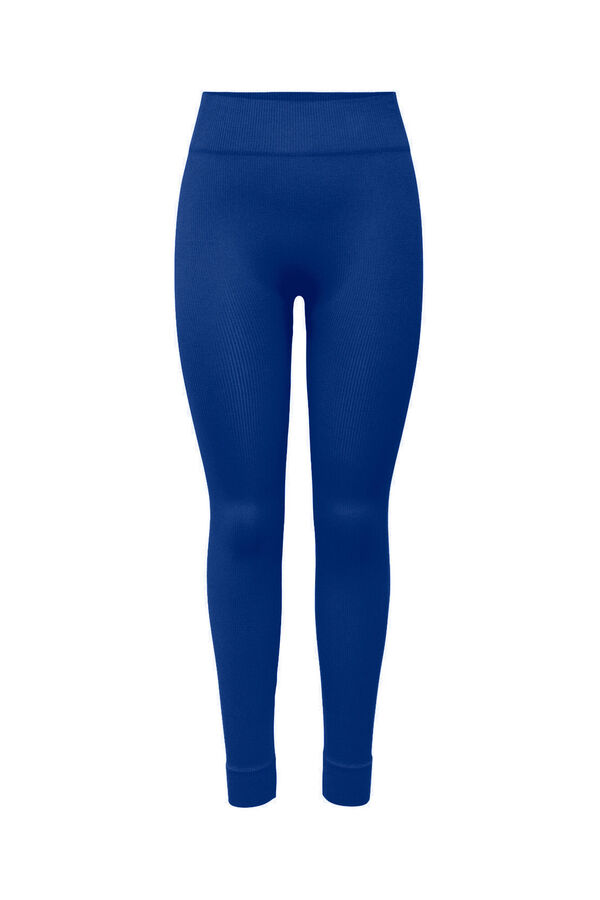 Only Play Leggings seamless canalé azul