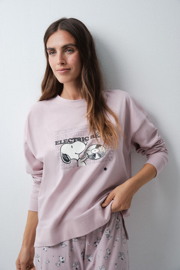 Women'secret Pink cotton long pyjamas Snoopy pink