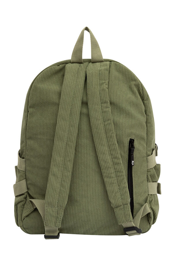 Mr. Wonderful Green corduroy backpack - Trendy & rebel printed