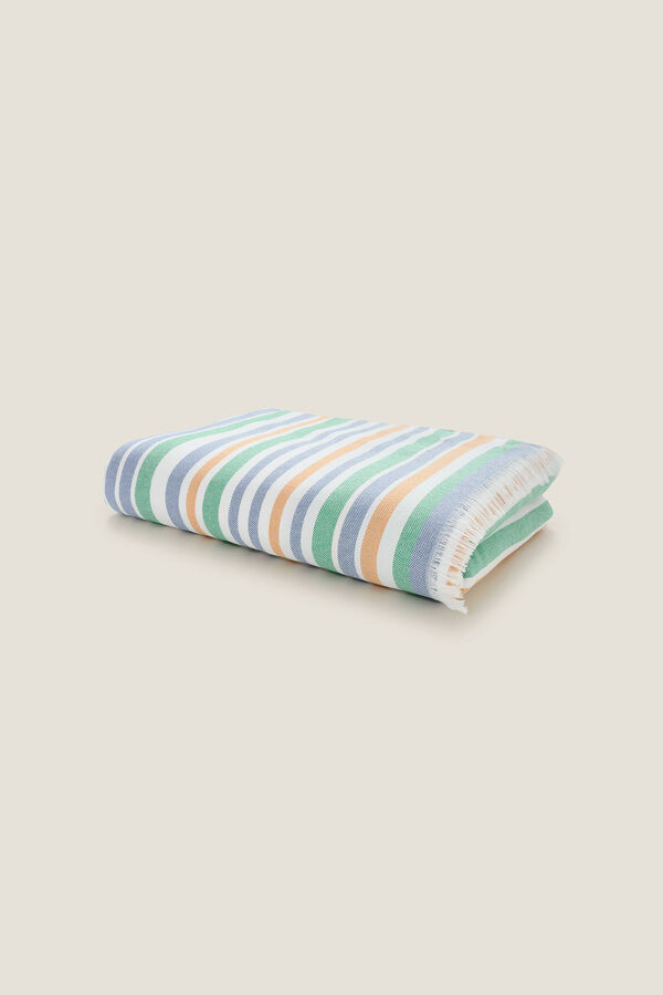 Womensecret Striped recycled PET beach towel imprimé