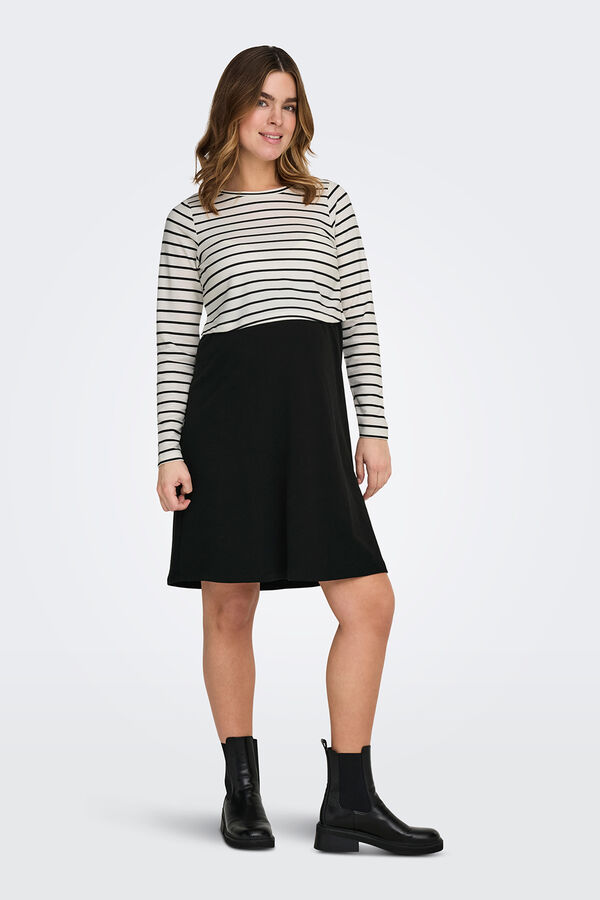 Only Maternity Vestido corto maternity y lactancia negro