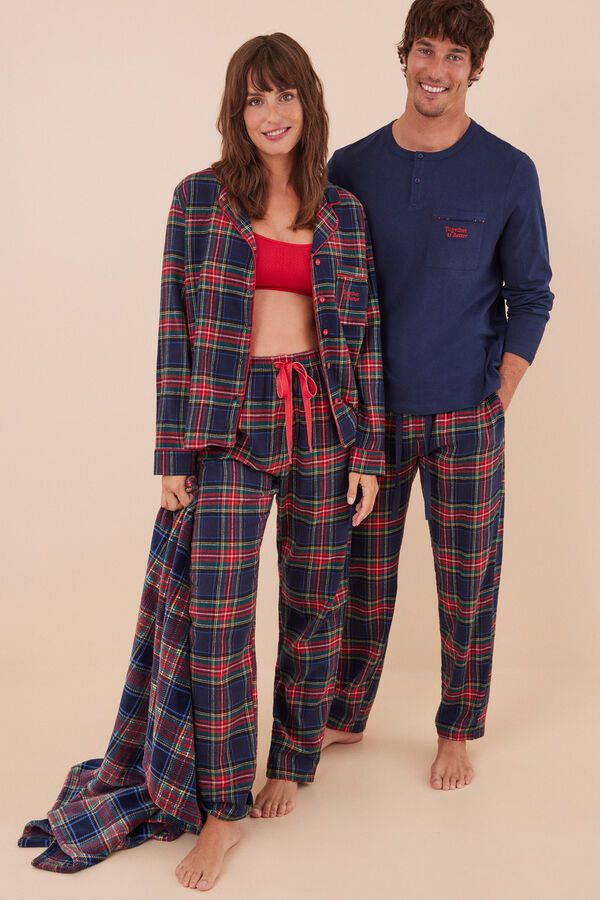 Womensecret Pijama camiseiro 100% algodão  azul