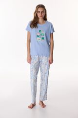 Penti Conjunto de pijama comprido sardinhas azul