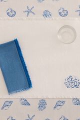 Textura Embroidered placemat blue
