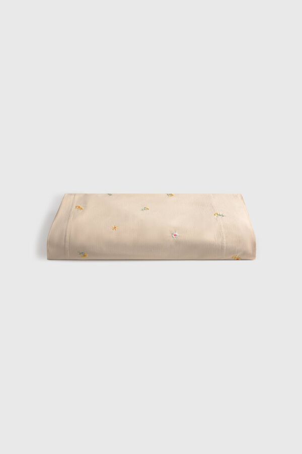 Textura Embroidered sheet nude