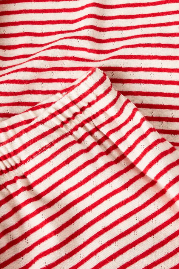 Lmtd Pantal&oacute;n de punto rayas y cintura el&aacute;stica rosa