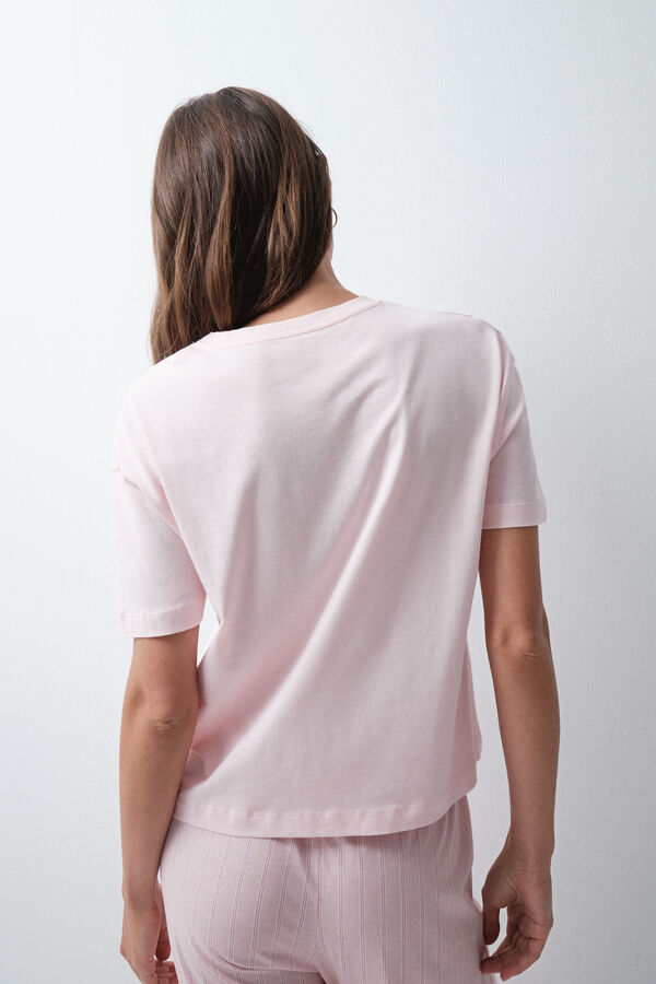 Women'secret Camiseta algod&oacute;n rosa rosa