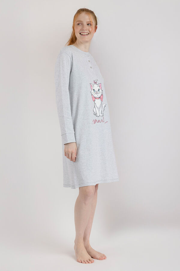 Admas Camis&oacute;n manga larga gato Marie Disney gris