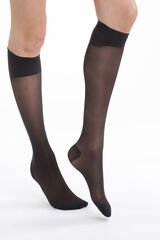 Womensecret Perfect Contention transparent compression knee-highs for tired legs Schwarz