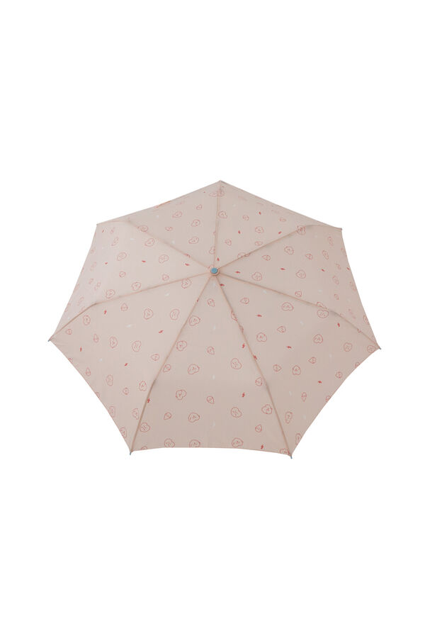 Womensecret Medium pink umbrella - Hearts print imprimé