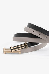 Vilanova Pacote de 2 cintos estreitos com efeito de couro noir