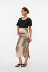 Mamalicious Falda larga algod&oacute;n maternity brown