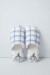 Women'secret Moomin plaid slippers blue