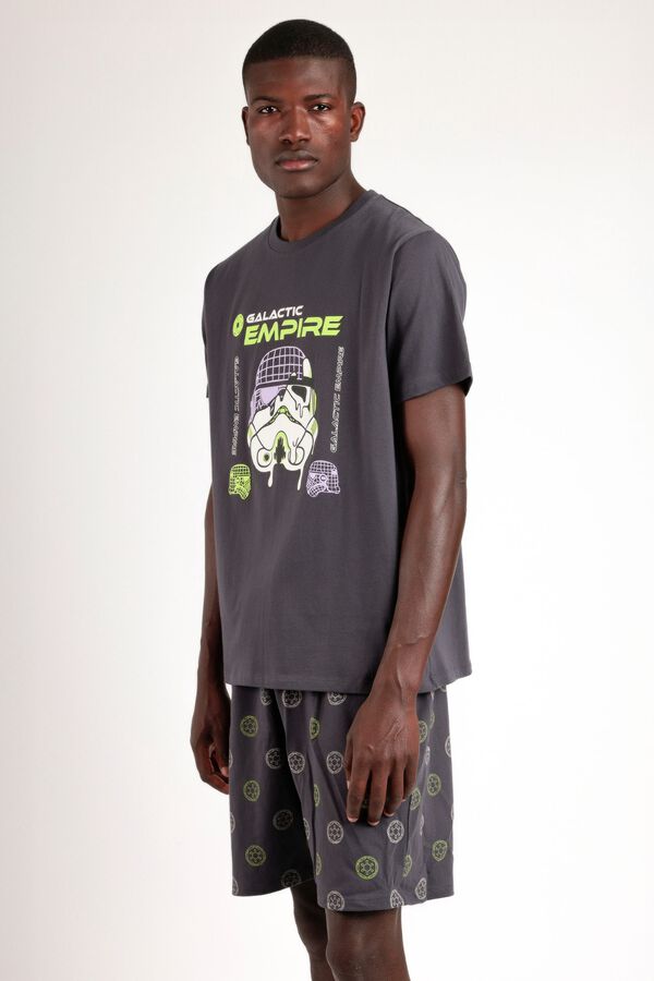 Admas Neon Star Wars empire short pyjamas grey