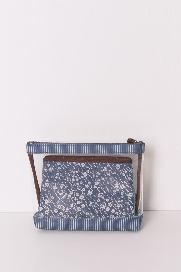 Women'secret Lot de 3 trousses de toilette imprim&eacute;es vari&eacute;es bleu