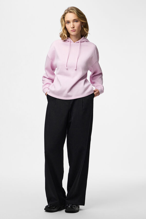 Pieces Sudadera capucha b&aacute;sica morado/lila