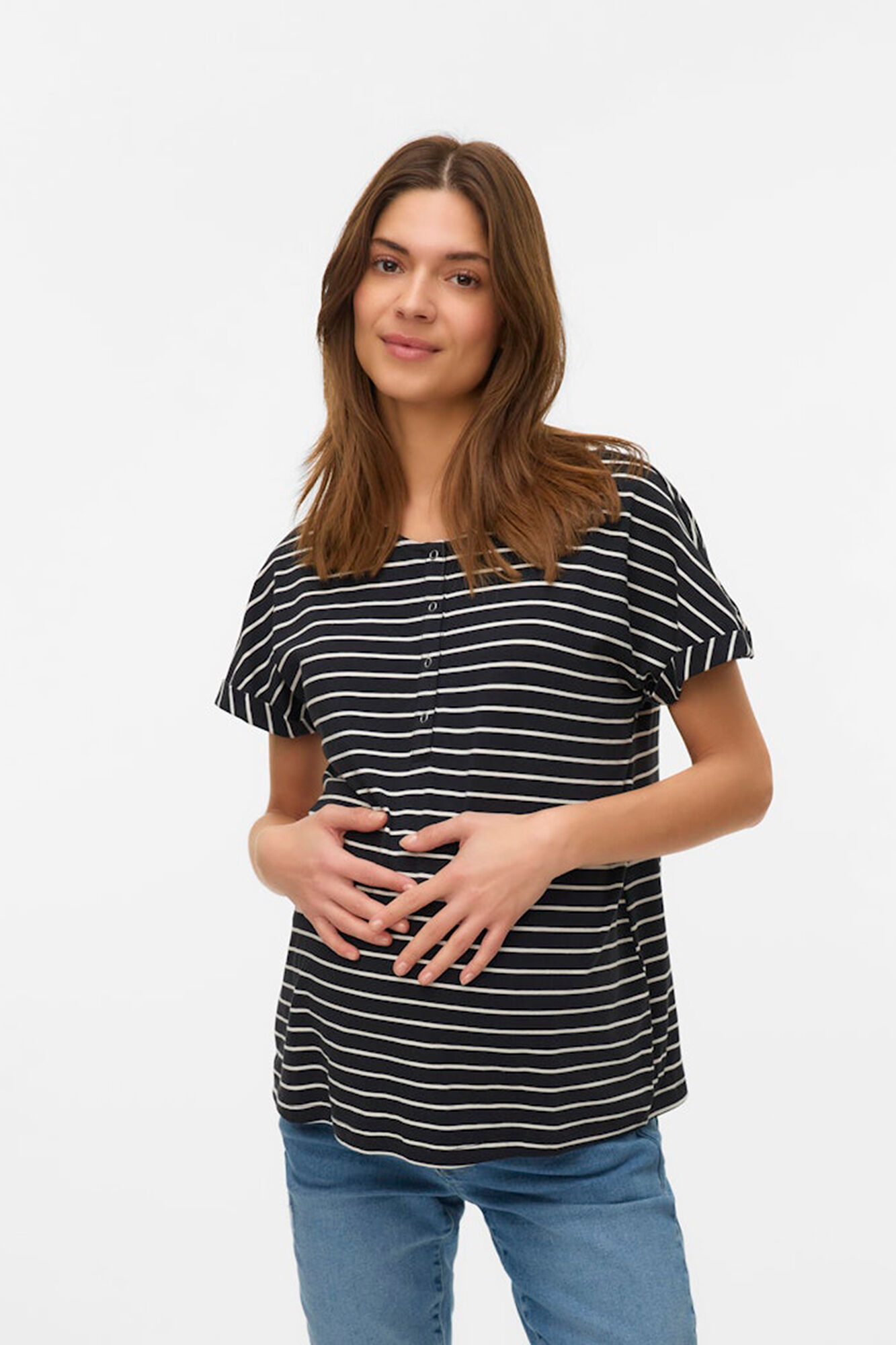 Mamalicious Kurzarm-Still-Top Maternity