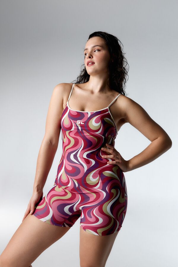 Black Limba&nbsp; Hiva swimwear jumpsuit printed