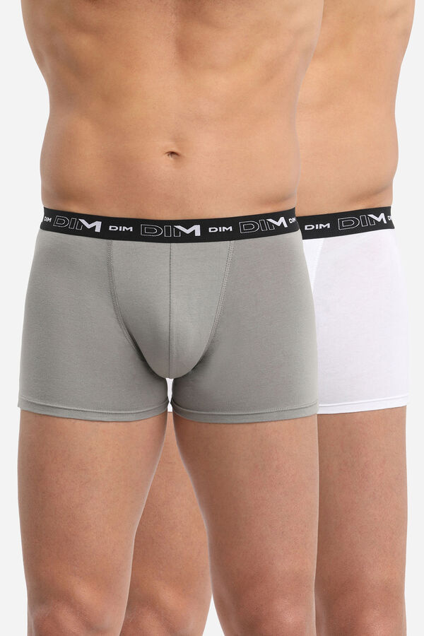 DIM Pacote de 2 boxers masculinos de algod&atilde;o el&aacute;stico  estampado
