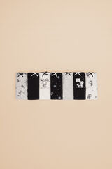 Womensecret 7 db Snoopy mintás, széles pamutbugyi csomagban fekete