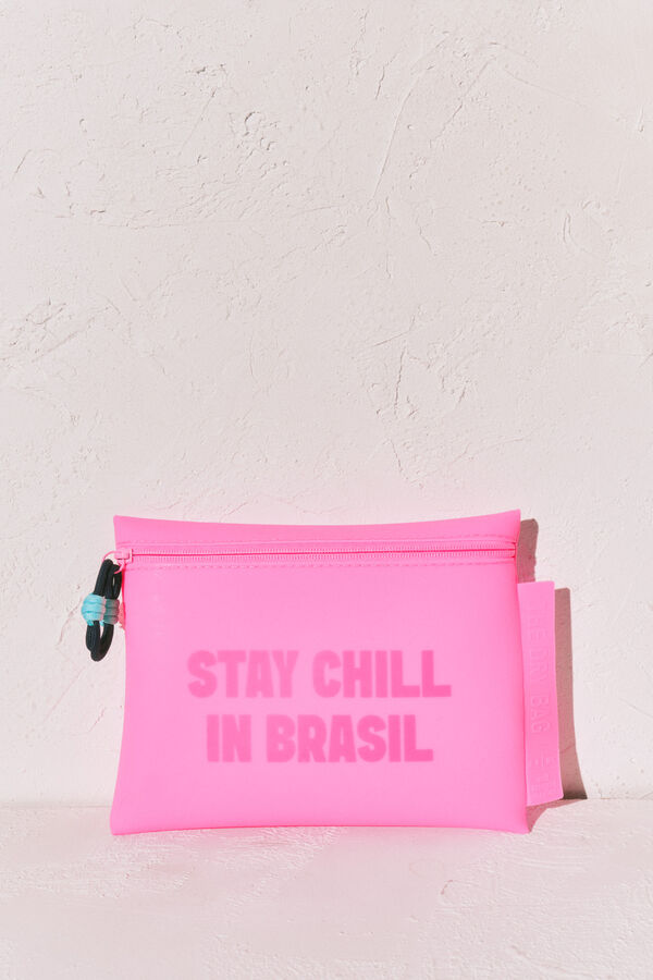 Women'secret Pink waterproof bikini bag pink