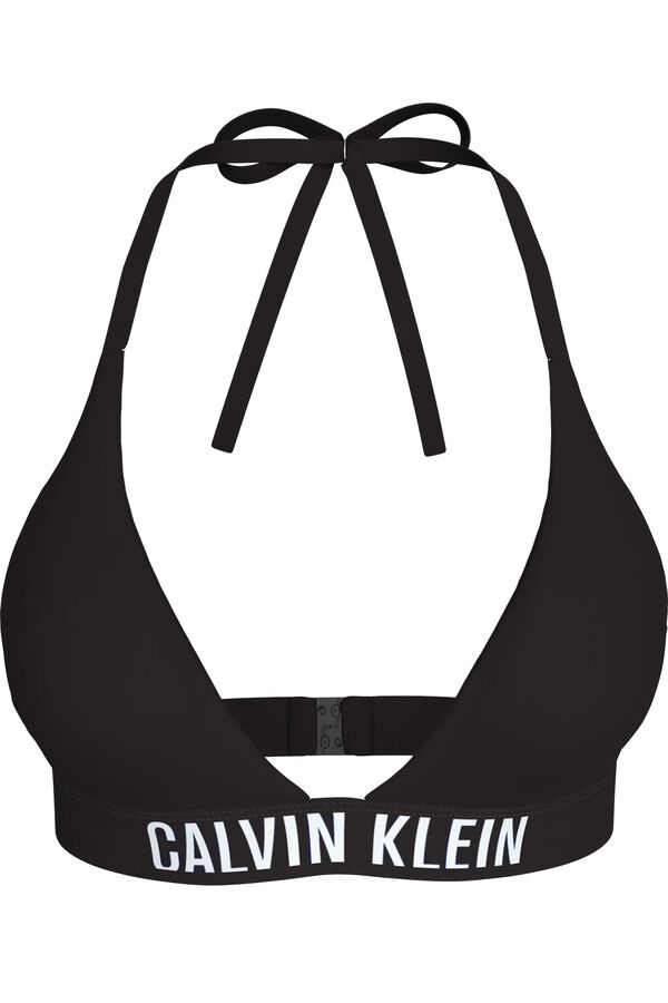 Calvin Klein Parte de arriba de bikini de tri&aacute;ngulo negro