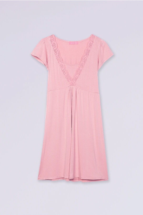 Womensecret Nursing short sleeves nightdress pink