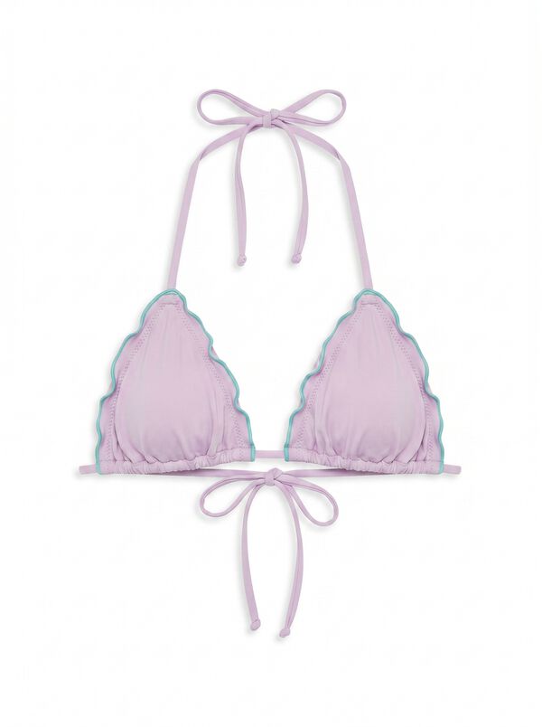 HI&BYE Lilac triangle bikini top pink