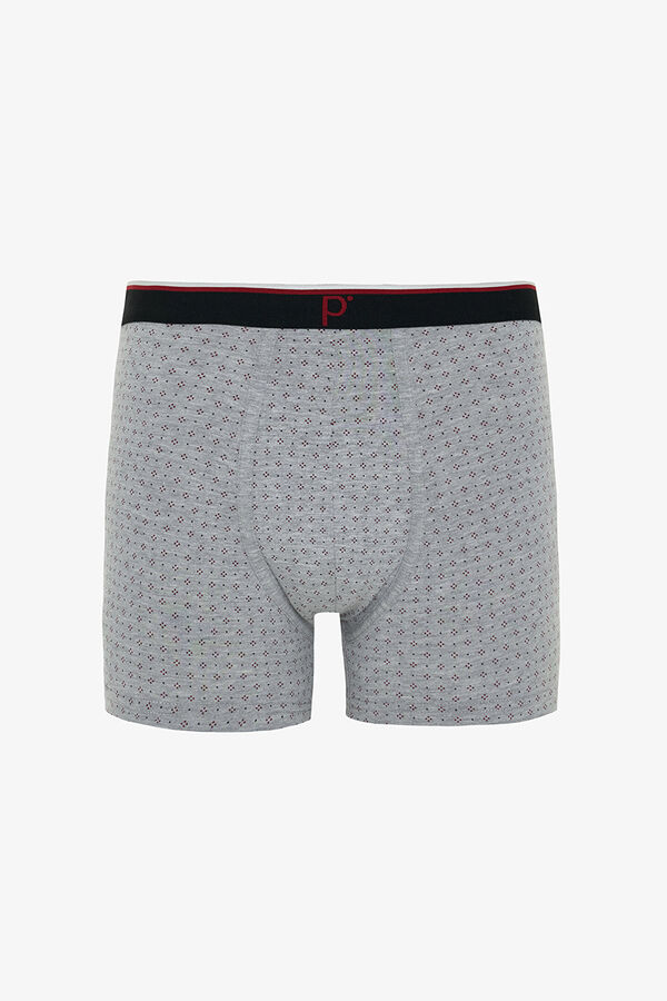 Penti Boxers org&acirc;nicos listrados Red Line masculinos, pacote com 3 estampado