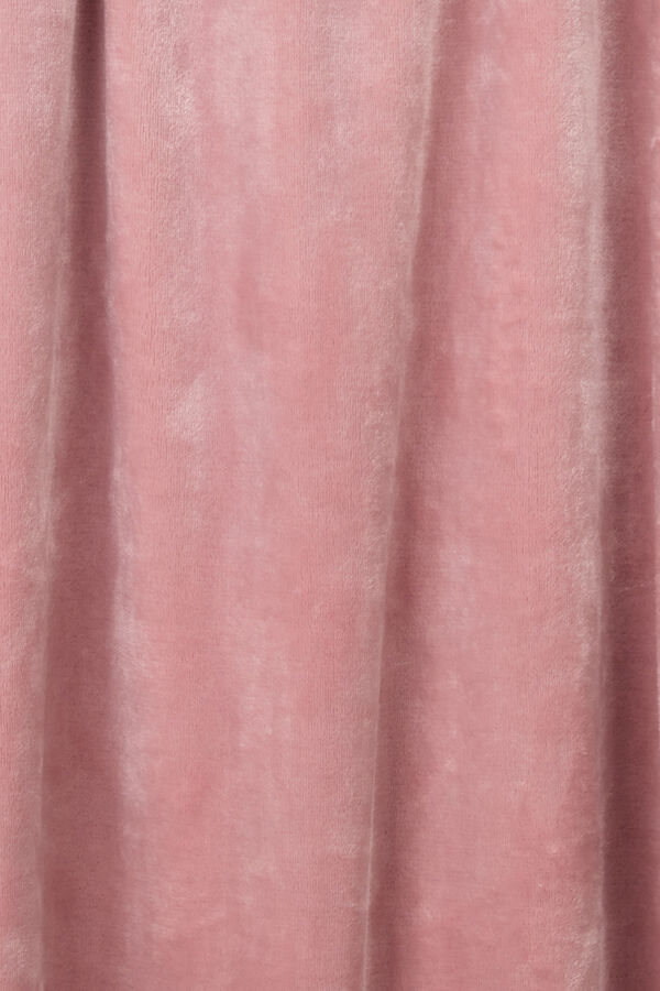 Textura Fringed fleece throw blanket pink